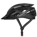 Wozinsky MTB Sykkelhjelm med avtakbar skjerm og USB bakly L 57-62 cm - Svart