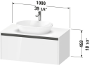 Duravit Ketho.2 Servantskap 1 Skuff 1000x550 mm Grafitt Matt
