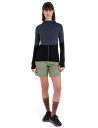 Icebreaker Women Merino 200 Realfleece™ Descender Ls Zip Hoodie Graphite/black/cb M