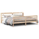  Sengeramme med hodegavl 200x200 cm heltre furu 3306692