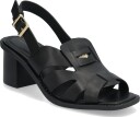 Tommy Hilfiger Cross Blocked Heel Sandal Black 37