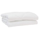 Vidaxl Dyne med pute 3 pcs Hvit 200 x cm Mikrofiber