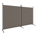 vidaXL Romdeler med 2 paneler antrasitt 348x180 cm stoff