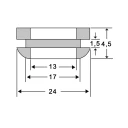 Sort blendeplugg for Ø17mm hull Pris er pr stk