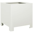 Plantekasse hvit 30x30x30 cm stål
