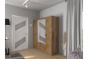 Norrbyn Garderobe med Speil 53x190x176,3 cm - Natur