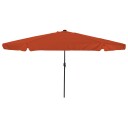  Hageparasoll med LED lamper ø395x245 cm Terracotta