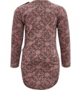 Hummel Body L/æ hmlFia Deep Taupe m. Sølvglitter 56 Langermet Body Rosa