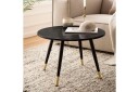 Sofabord Wohnling marmorutseende 60 cm rund, moderne stil Svart marmor - Svart marmor