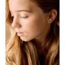 Blomdahl Silver Titanium Brilliance Sweetheart 8 mm Crystal