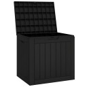 vidaXL Hageoppbevaringsboks svart 55,5x43x53 cm polypropylen