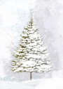 Lone fir in the snow Plakat Plakat / 70x100cm