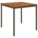vidaXL Hage middagsbord Naturlig og Kaffe 80 x 80,5 x 75 cm