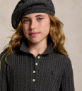 Ralph Lauren Kids Mini-Cable Polo Sweater Dress - Grey - 132-140