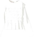 Mango Fitted Honeycomb T Shirt   NATURAL WHITE   9 10