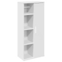  Baderomsskap med rulleholder hvit 39x22x90 cm 8721158574039