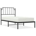 vidaXL Sengeramme i metall med hodegavl svart 90x200 cm 8721012211896