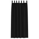  Gardiner med gardiner 2 pcs Svart Polyester