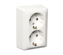 Elko Stikkontakt Dobbel påvegg jord og barnevern RS1090 PH Elko - 1511733