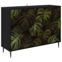 vidaXL Serviesskap ELBURG Svart eik 102 x 33 x 76 cm Konstruert tre