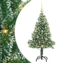  Kunstig Julesekk Snø Flocket med LED Lys Grønn og hvit 120 cm