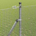Sveiset Stålgjerde med 13 Spike poster 1,5x50 m Galvanisert Stål