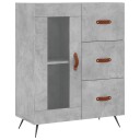 vidaXL Skjenk betonggrå 69,5x34x90 cm konstruert tre