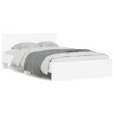 vidaXL Sengeramme med hodegavl hvit 120x190 cm 8721012247284