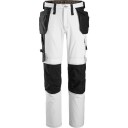 Snickers Workwear 6271 AllroundWork Arbeidsbukse stretch, hvit/svart 148, Klær