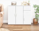 vidaXL Skjenk hvit 91x29,5x75 cm konstruert tre
