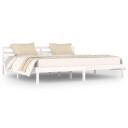 vidaXL Sengeramme heltre furu 200x200 cm hvit