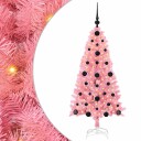  Juletre med 150 LED med stativ Rosa 120 cm PVC