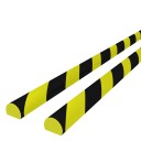 vidaXL Hjørnebeskyttere 2 stk gul og svart 4x3x100 cm PU