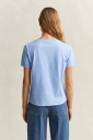 GANT Reg Shield Ss V Neck T Shirt   Blue   XS