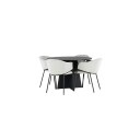 Spisegruppe Venture Home Bootcut Ø110 cm med 4 stk Evelina Stoler