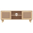 vidaXL TV-benk brun 105x30x40 cm heltre furu og naturrotting