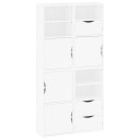  Sideskap 4 stk ODDA hvit 40x24x79 cm heltre furu