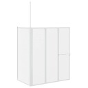 vidaXL Badskjerm Frostet 120 x 70 x 137 cm Aluminium