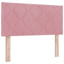  LED Hodegjerde Diamantblokkmønster Rosa 90 cm Fløyel