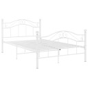 vidaXL Sengeramme hvit metall 120x200 cm