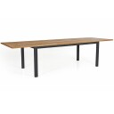 Brafab Lyon spisebord 100 x 224 304 cm svart/teak