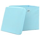 vidaXL Oppbevaringsbokser med lokk 4 stk babyblå 32x32x32 cm stoff