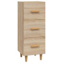 vidaXL Skjenk sonoma eik 34,5x34x90 cm konstruert tre