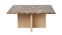Rowico Home Brooksville sofabord Brun marmor/hvitpigmentert eik 90 x 90 cm Brun