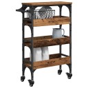 vidaXL Kjøkkenvogn Gamle tre 53 x 20 x 76 cm Konstruert tre