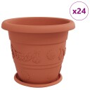 vidaXL Plantepotter 24 stk. Klinker Rød Ø 39 x 32 cm Plast