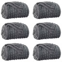 vidaXL Kastepledd 6 pcs Mørkegrå 240 x 220 cm Fleece