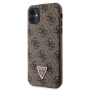 Guess Hardcase Crossbody for iPhone 11/XR 6,1" Brun med Metall-Logo