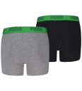 Puma Boxershorts   2 pack   Green/Grey Melange/Black   Puma   122/128   Boxershorts Grå Svart   122 128