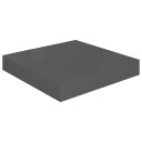 vidaXL Flytende vegghylle h?yglans gr? 23x23,5x3,8 cm MDF
